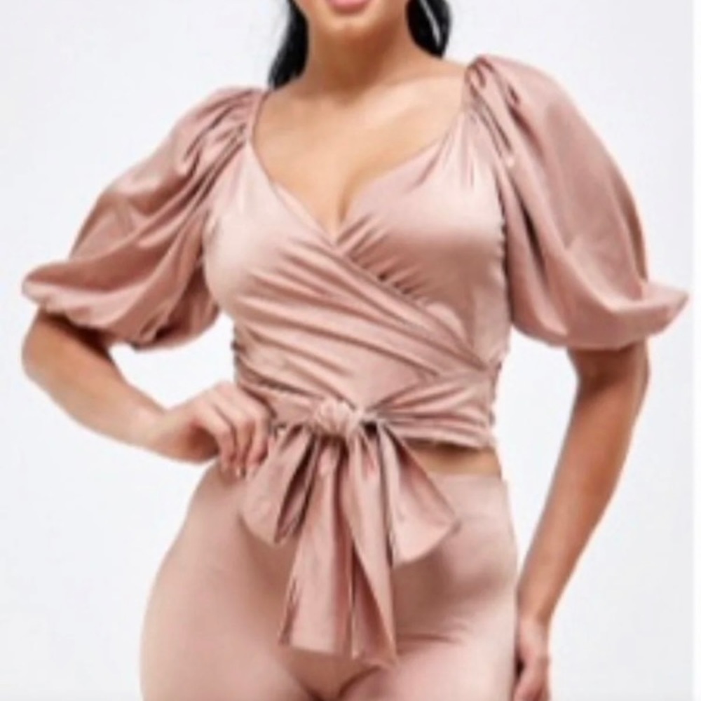 cute Satin Blouse Shirt
